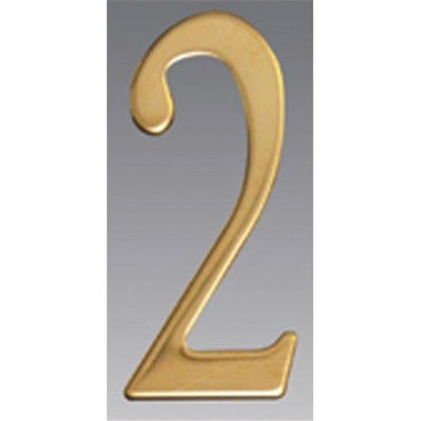 Mailbox Accessories Mailbox Accessories BR2-2 Brass Address Numbers Size - 2  Number - 2-Brass BR2-2